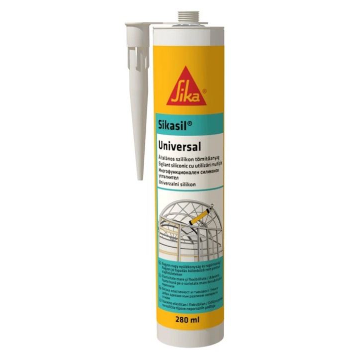 Silicon universal Sika Sikasil Universal, rezistent la apa, transparent, interior / exterior, 280 ml