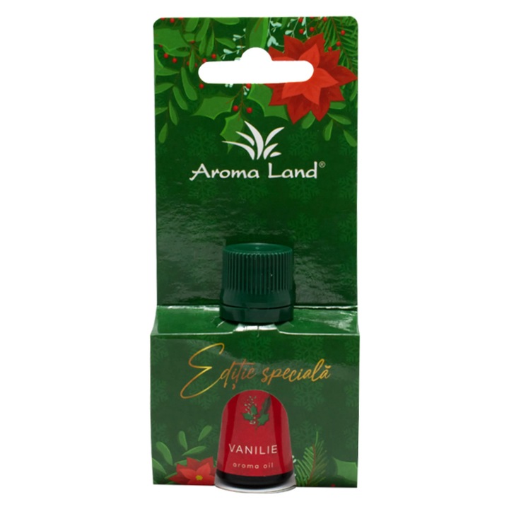 Ulei parfumat aromaterapie, Pack Aroma Land, editia de Craciun, vanilie, 10 ml