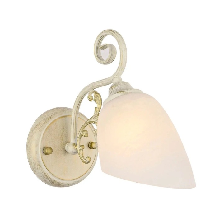 Aplica Trieste KL 6186, 1 x E27, бял, класически