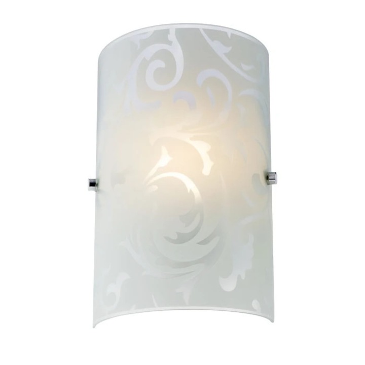 Аплик Дамаск 05-819, 1 x E27, бял, класически