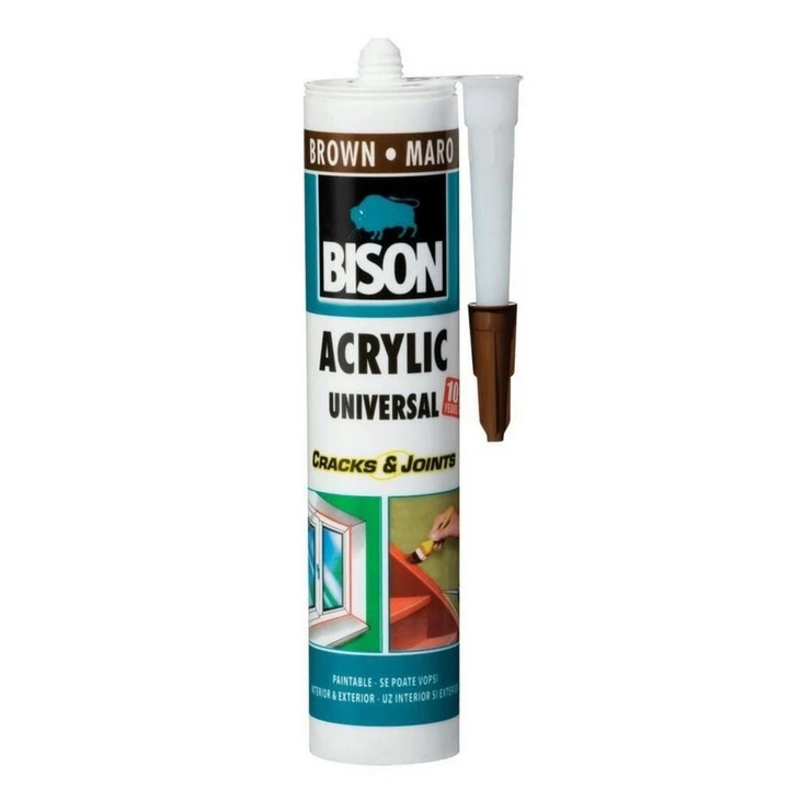 Etansant acrilic Bison Universal, maro, interior / exterior, 300 ml