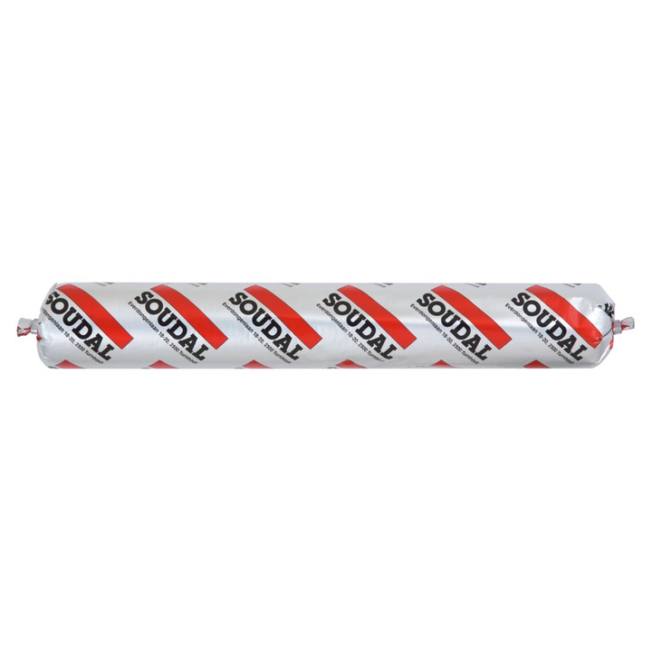 Silicon neutru Soudal, rezistent la apa, negru, interior / exterior, 600 ml