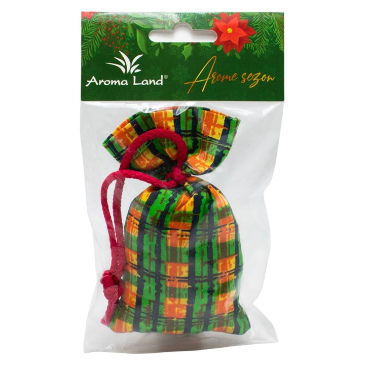 Karácsonyi illatzacskó, Aroma Land, fa anyag, narancs aroma