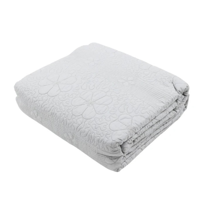 Cuvertura pat Caressa 1728, bumbac, gri, 230 x 250 cm