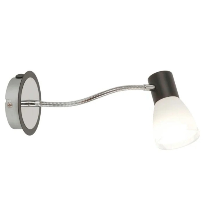 Ориентируема апликация Ati 5975, 1 x E14, черна + хром, класическа