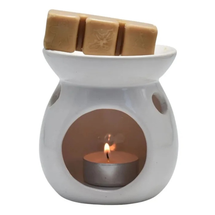 Rejoice illatosító és illatgyertya, Aroma Land, kerámia, fehér, 10.5 x 19.5 cm