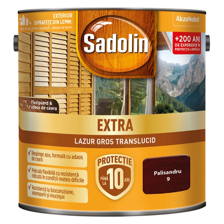 Lac / lazura pentru lemn, Sadolin Extra, palisandru, exterior, 2.5 L