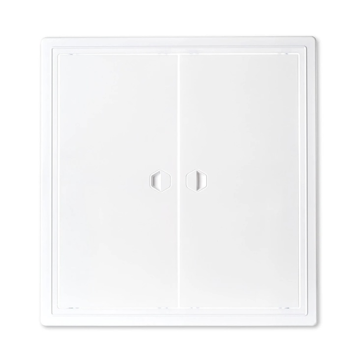 Usita vizitare, TE MA, pentru mascarea golurilor de acces, plastic, alb, 400 x 400 mm