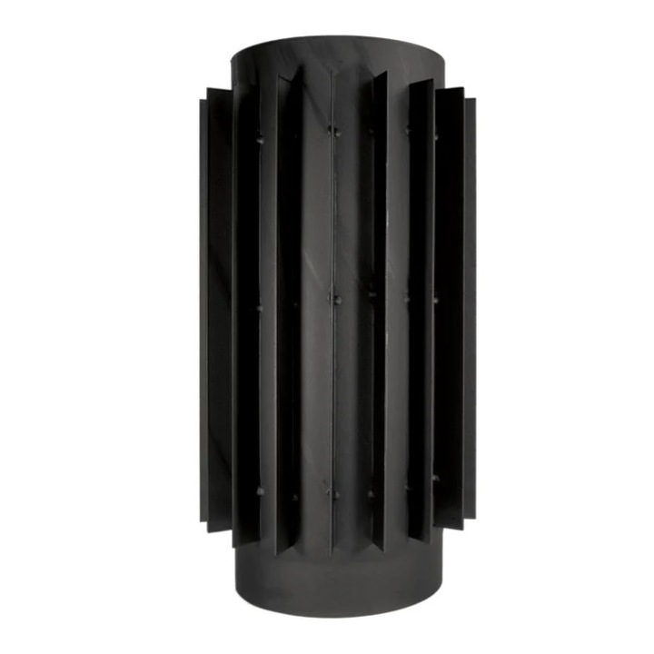 Burlan recuperator caldura, cu lamele radiante, otel, D 120 mm, L 500 mm