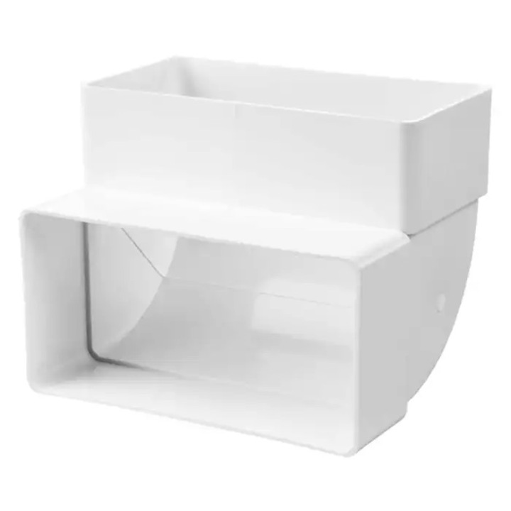 Cot tip canal plat, vertical, Vents 7272, PVC, 90 grade, 120 x 60 mm