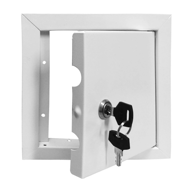 Usita vizitare, uz casnic, cu cheita, metal, 150 x 150 mm