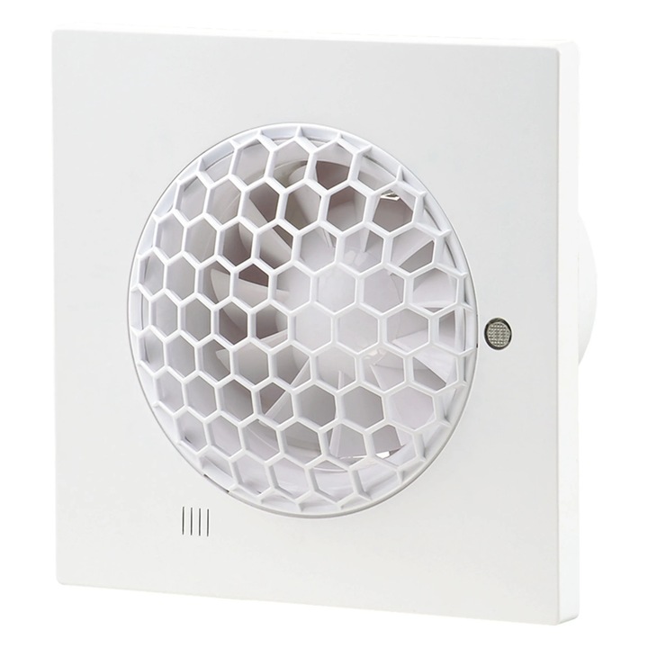 Ventilator baie, axial, Vents Quiet-S, cu panou decorativ, plastic, IP45, 7.5 W, 1700 RPM, 99 mc/h, D 100 mm
