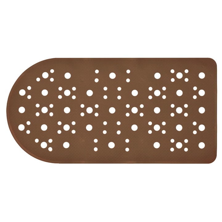 Covoras baie Saniplast Bus 4FPA279581, antiderapant, maro, 36 x 72 cm