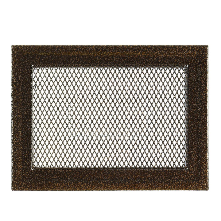 Grila semineu, MK8AN, metalica, maro, 160 x 110 mm