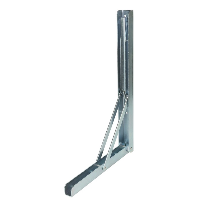 Consola rabatabila, din otel zincat, 400 x 270 x 36 mm