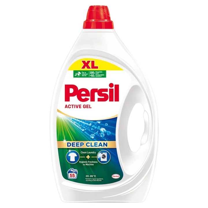 Detergent de rufe lichid, Persil Deep Clean Universal, 2.475 L, 55 spalari