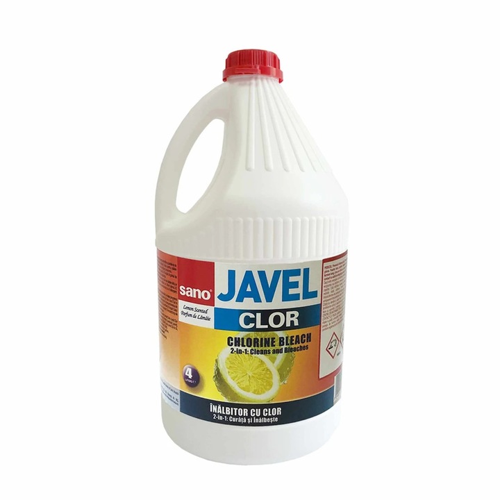 Clor inalbitor rufe, Sano, parfum de lamaie, 4 L