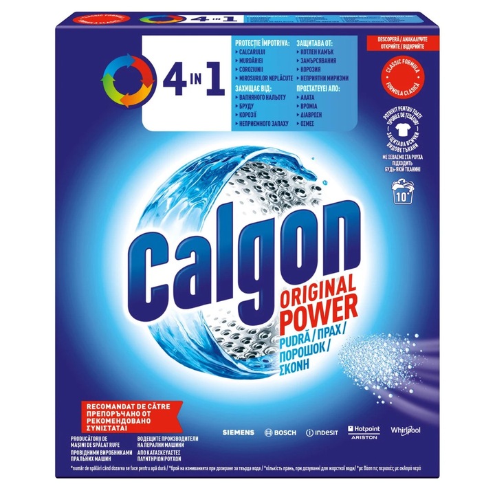Pudra anticalcar, Calgon Original Power, pentru masina de spalat, 500 g