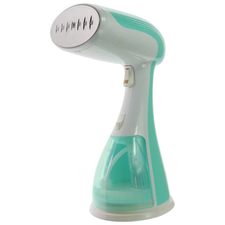 Fier de calcat vertical cu abur, Paxton LC201, 1500 W, 0.3 litri, incalzire rapida, blocare buton abur, material talpa inox, turcoaz