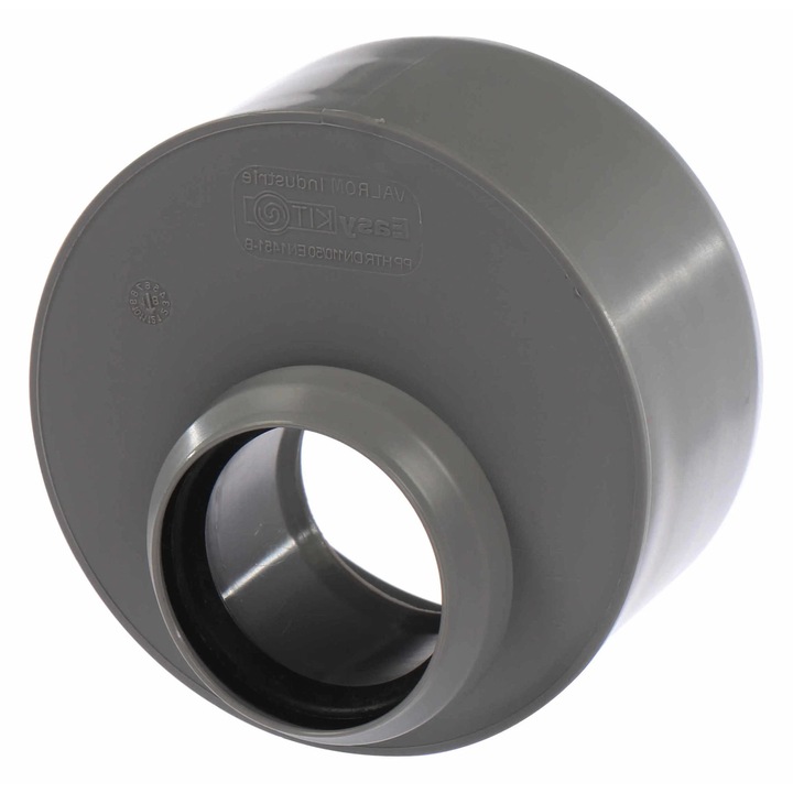 Excentrikus polipropilén szűkítő, lefolyóhoz, szürke, D 110 x 50mm