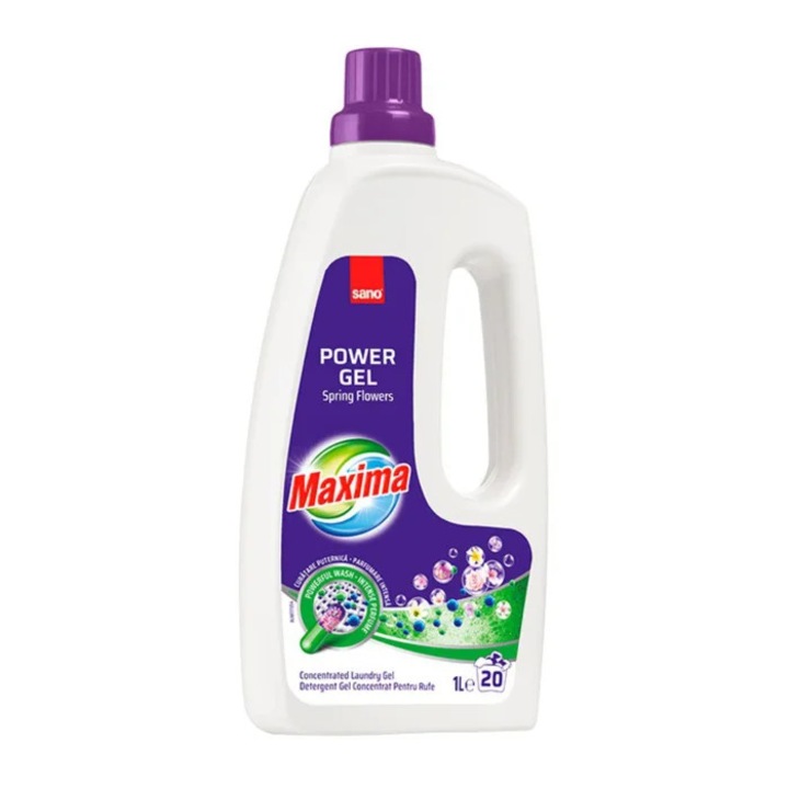 Folyékony mosószer, Sano Maxima Spring Flowers, 1 L, 20 mosás