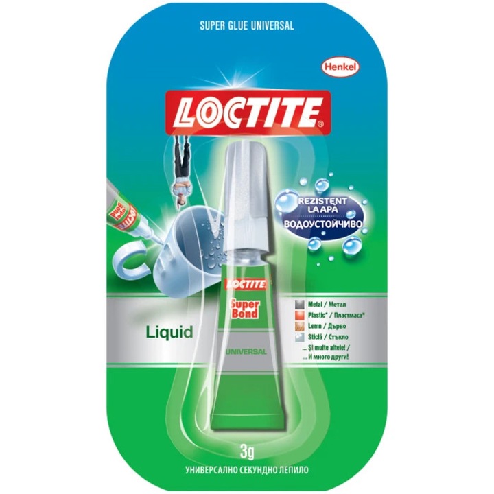 Adeziv universal, Loctite, transparent, 3 g