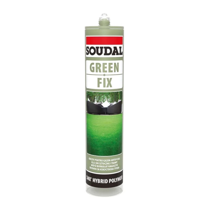 Adeziv pentru gazon sintetic, Soudal Green Fix, interior / exterior, verde, 290 ml