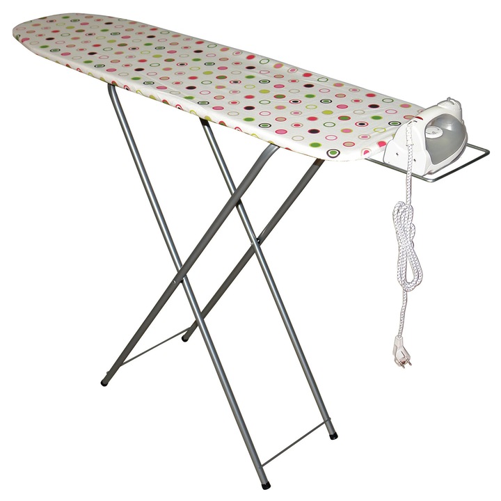 Vasalódeszka EuroGold Ok 16030Z, fém szerkezet, pamuthuzat, 110 x 30 x 86 cm, vegyes színek