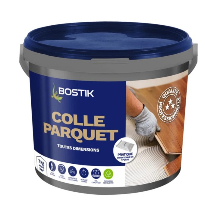 Adeziv parchet lemn masiv / laminat, Bostik, hibrid, 7 kg