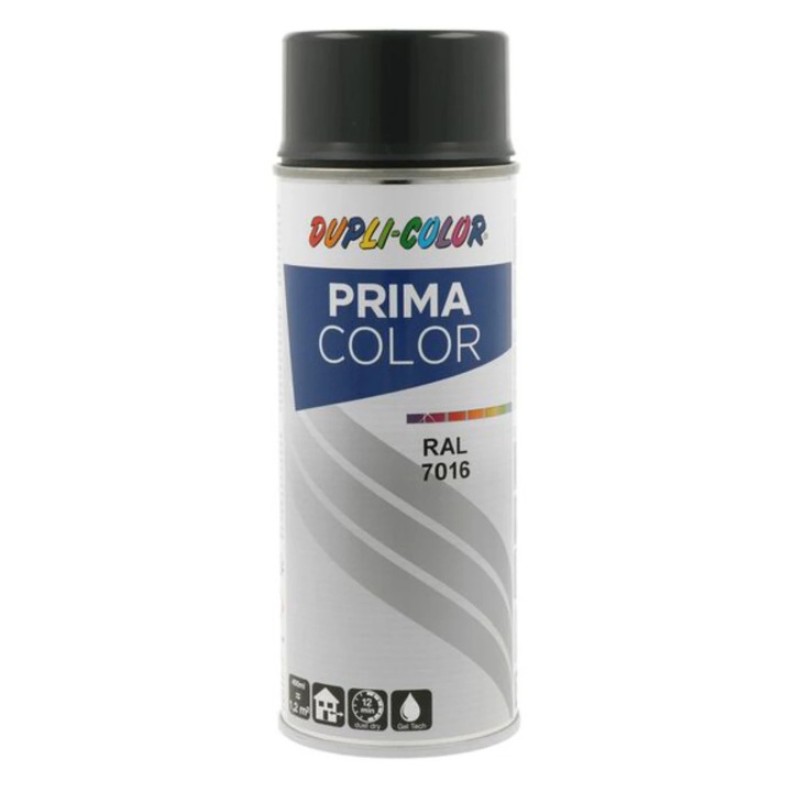 Spray vopsea acrilica Dupli-Color Prima Color, interior / exterior, gri antracit, 400 ml