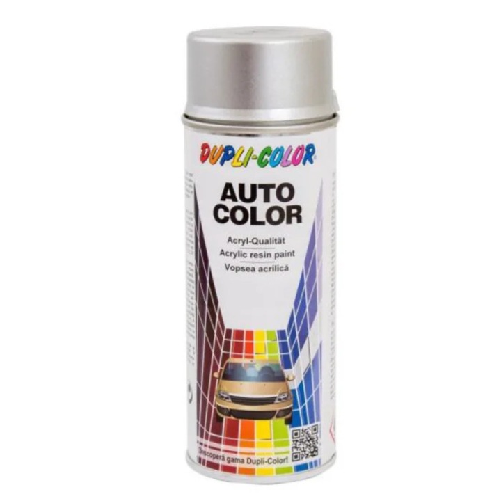 Spray vopsea auto, Dupli-Color, argintiu stelar metalizat, interior / exterior, 350 ml