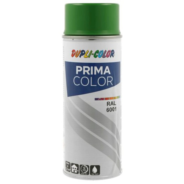 Spray vopsea acrilica Dupli-Color Prima Color, interior / exterior, verde smarald RAL6001, 400 ml