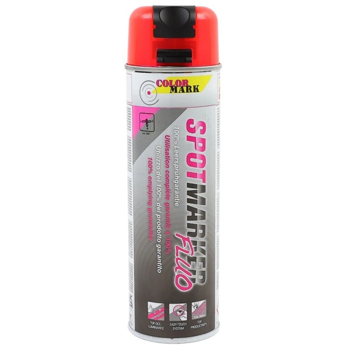 Spray marcaj rutier, Dupli-Color MK Flour, rosu, 500 ml