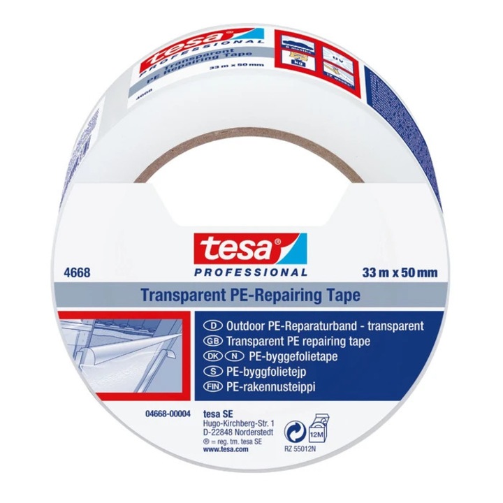Banda pentru reparatii, tesa 4668, polietilena, 50 mm x 33 m