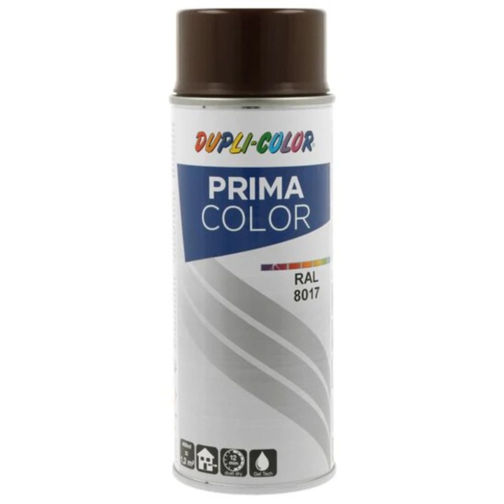 Spray vopsea acrilica Dupli-Color Prima Color, interior / exterior, maro ciocolatiu RAL8017, 400 ml