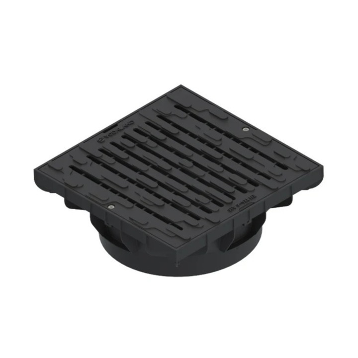 Gratar pentru baza camin Vodaland, polipropilena, negru, A15, cu tub telescopic D 315 mm, 400 x 400 mm