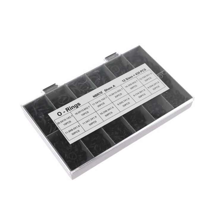 Set 430 garnituri cauciuc O-Ring, D ext. 8 - 20.5 mm