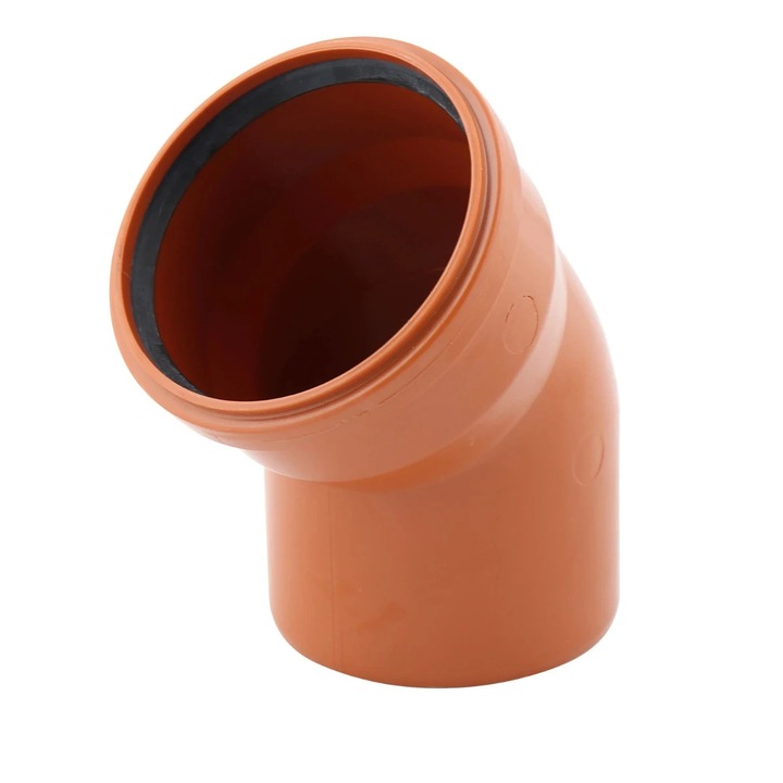 Cot PVC DarAnDAm 110mm 45°, portocalie