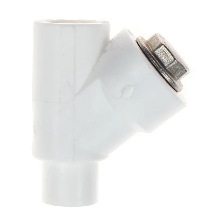 Filtru Y PPR, D 32 mm, filet interior - exterior, alb