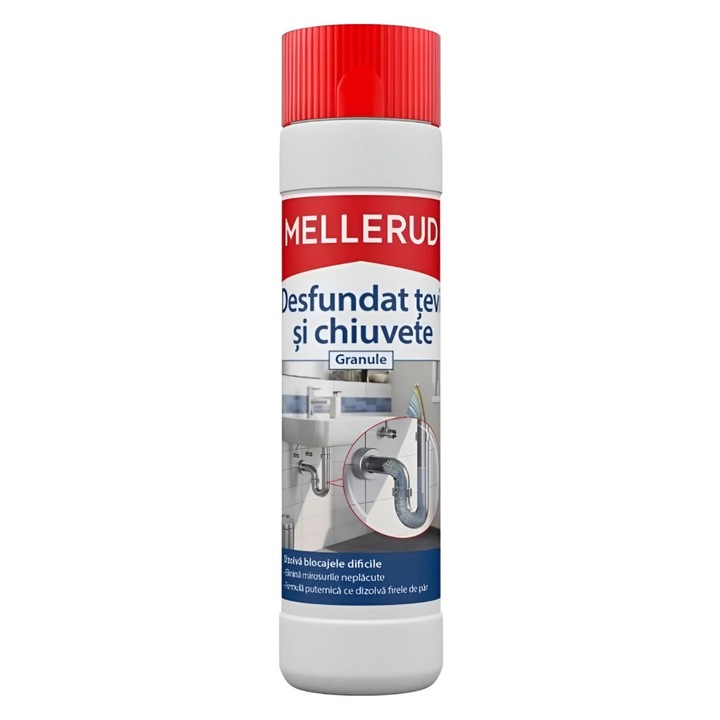Granule pentru desfundarea tevilor, Mellerud, 0.6 kg