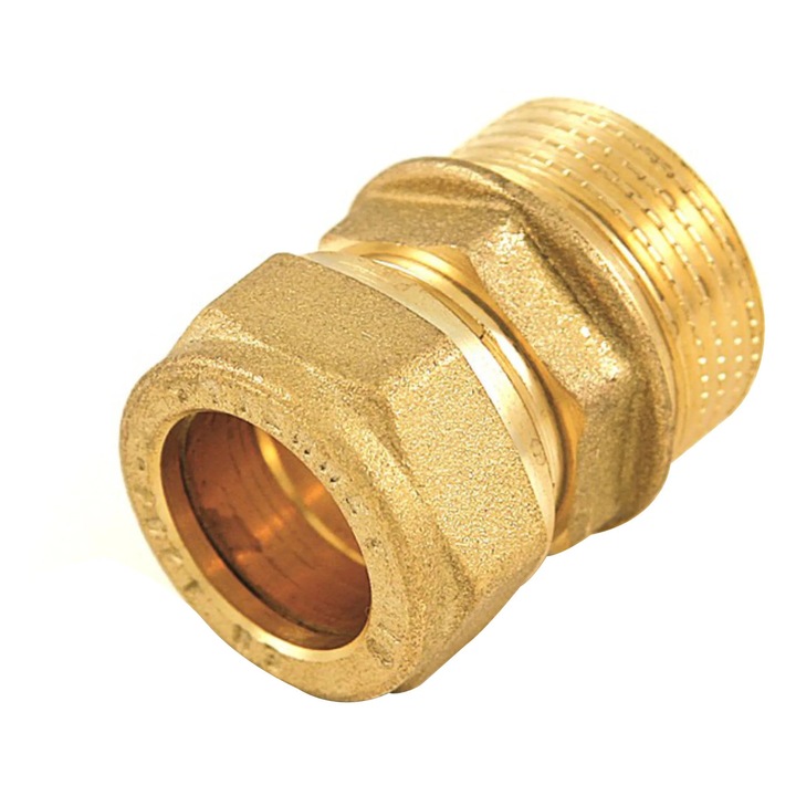 Racord compresie cu inel, alama, FE, 15 mm x 1/2"