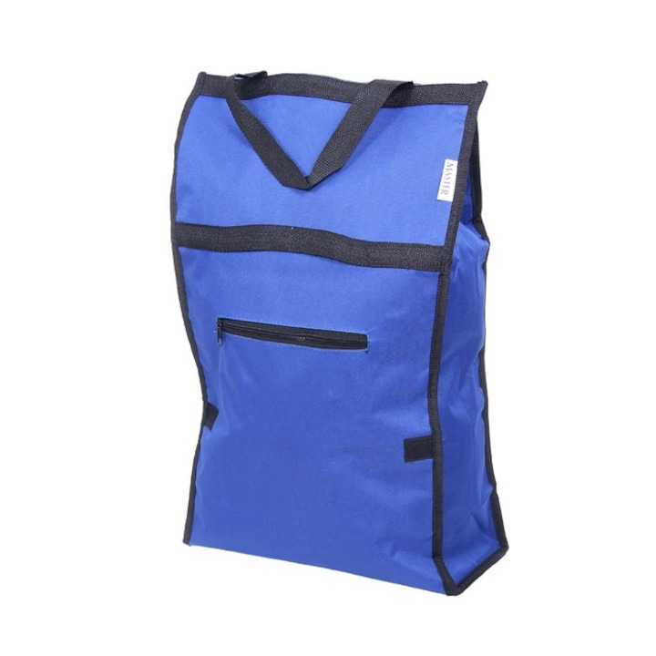 Bevásárlótáska, összecsukható táska, poliészter, vízálló, kék, 19 L, Master