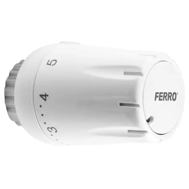 Cap termostat calorifer, scala reglare 0 - 5, 0 - 28 grade Celsius, Ferro GT11