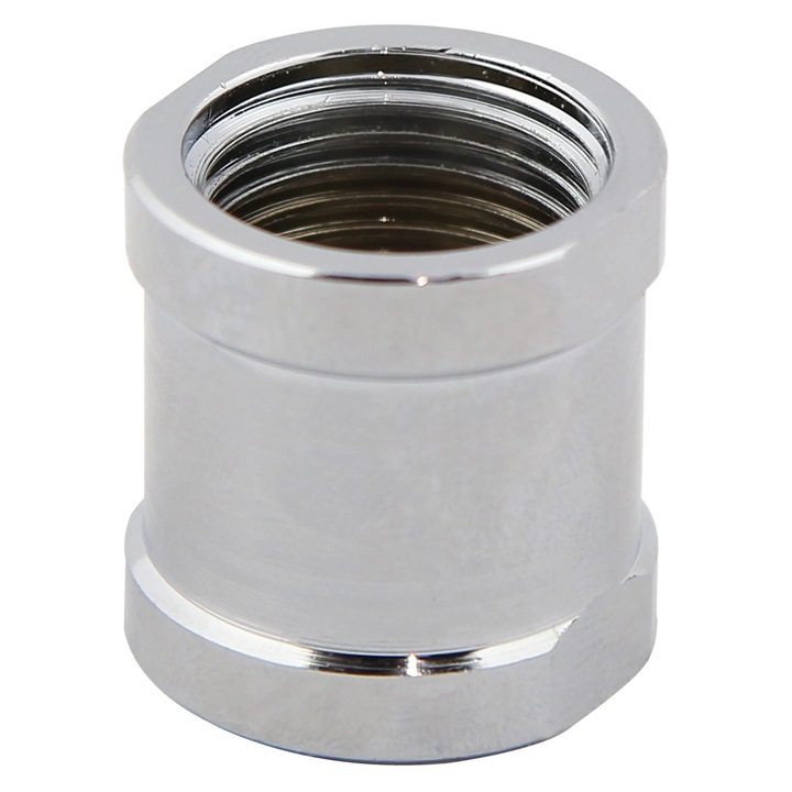 Mufa cromata, FI-FI, 1/2", 45412, pentru imbinare tevi