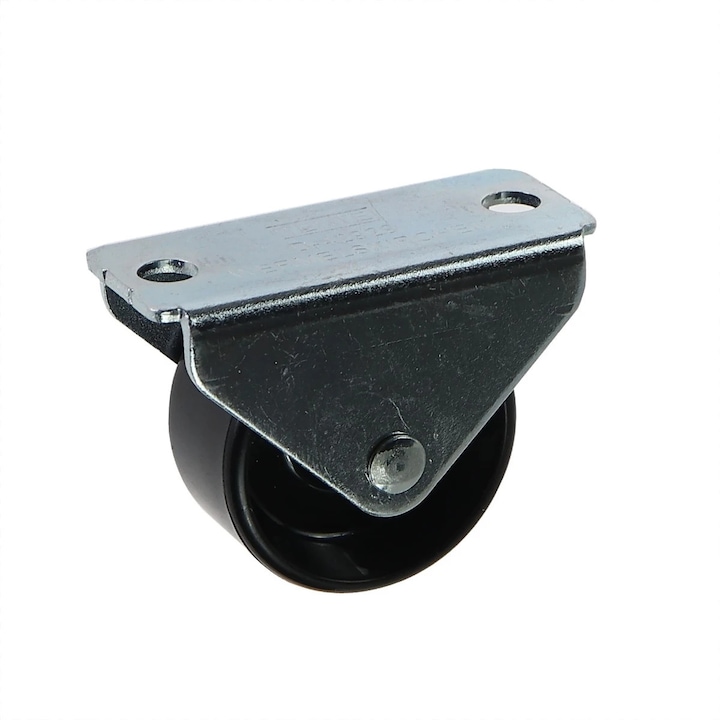 Rögzített kerék kocsihoz / bútorhoz, poliamid, fék nélküli, talpas, 30 mm, 30 kg