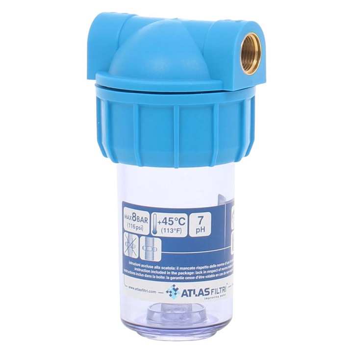 ATLAS Filtri Mignon Plus 5, L3P MFO - AS, 1/2" ivóvízszűrő ház