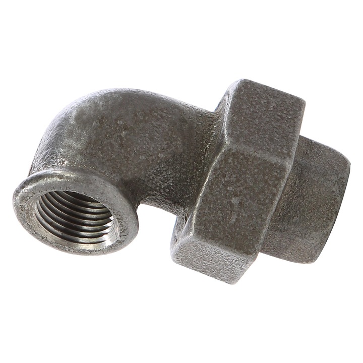 Könyök 90 fokos, fekete öntöttvas, 1" csatlakozás, vízvezeték-szerelvények