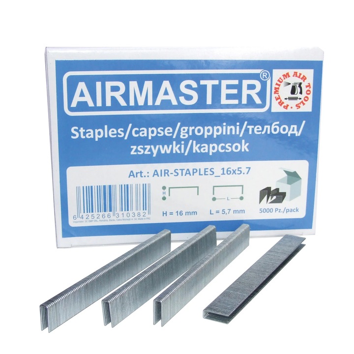 Капси Airmaster 18126, 16 мм, комплект 5000 броя