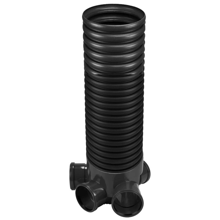 Baza camin canalizare, PP, D 315 mm, 3 intrari + 1 iesire D 160 mm, H 1200 mm, teava gofrata