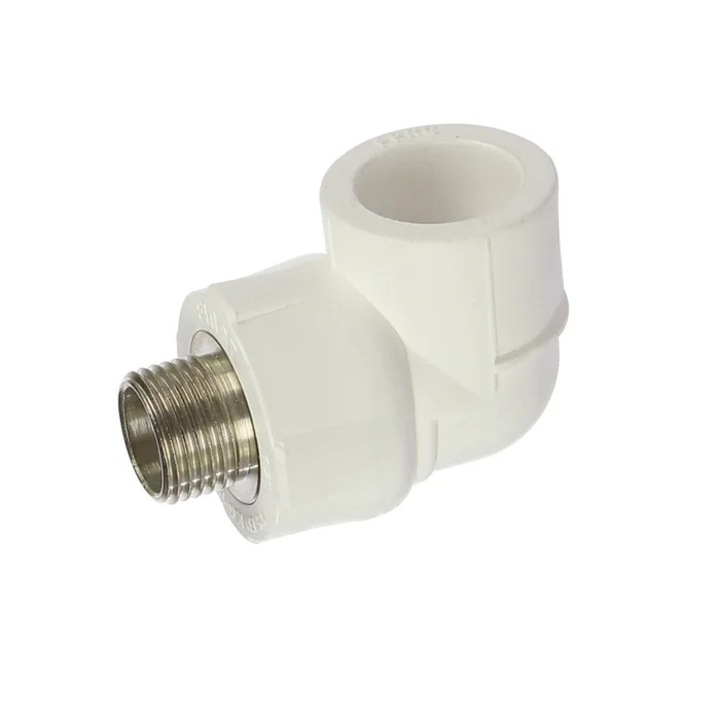 Cot PPR, D 40 mm x 1 1/4", filet exterior, alb, 90 grade